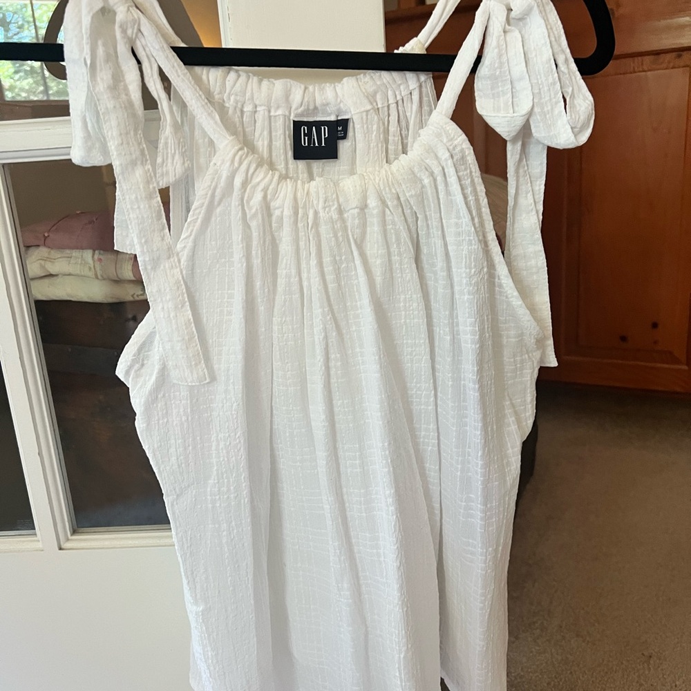 GAP Women's White Tie-Strap Tank Top